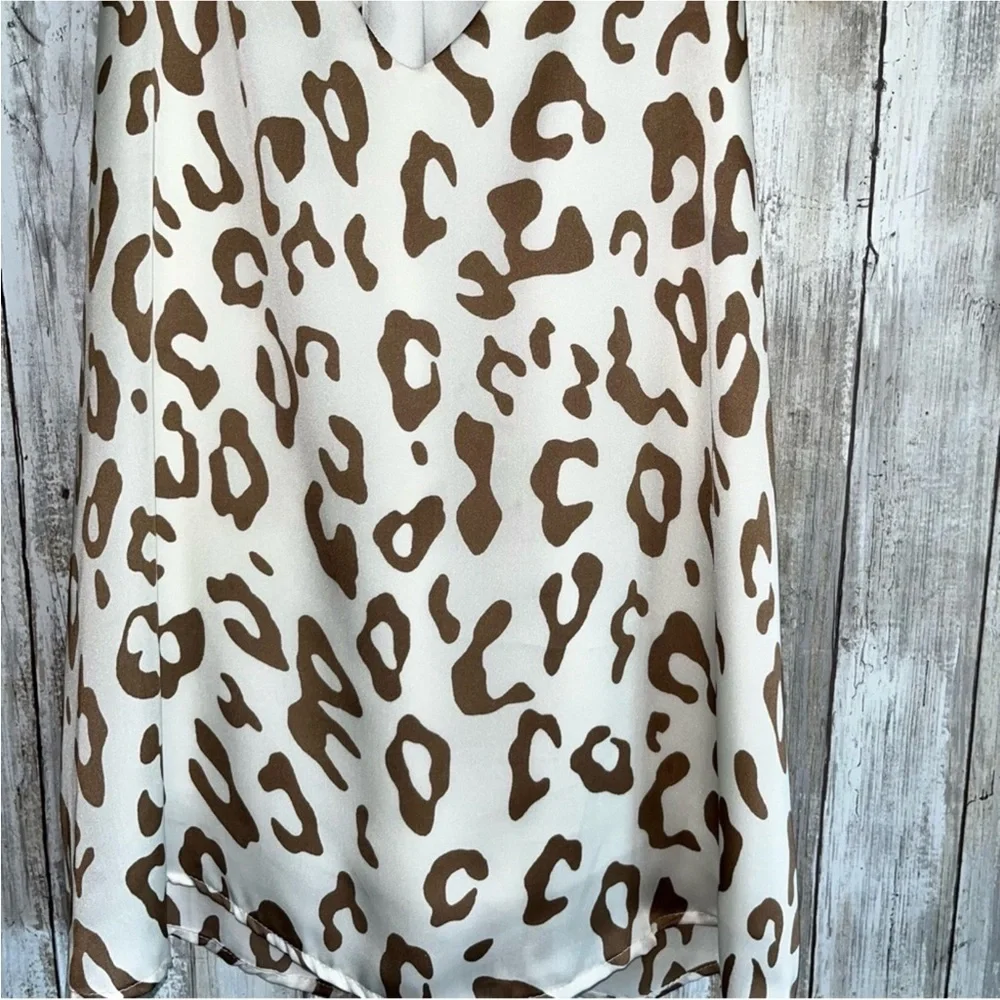 Tyche White and Brown Leopard Cami Top - Picture 3 of 7